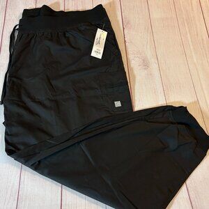 butter-soft women's plus size 5X scrub pants black NWT